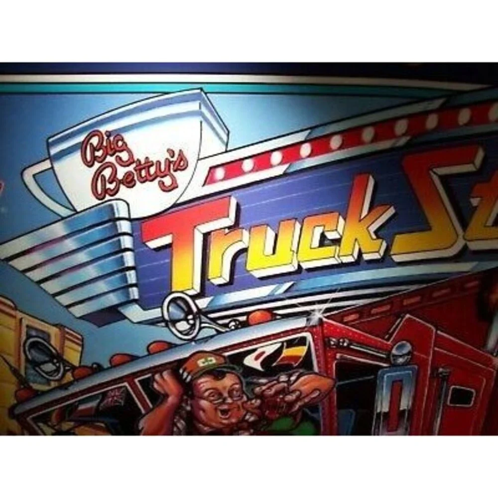 Bally Truck Stop Pinball TRANSLITE Original NOS Game Artwork Big Rig Trucking
